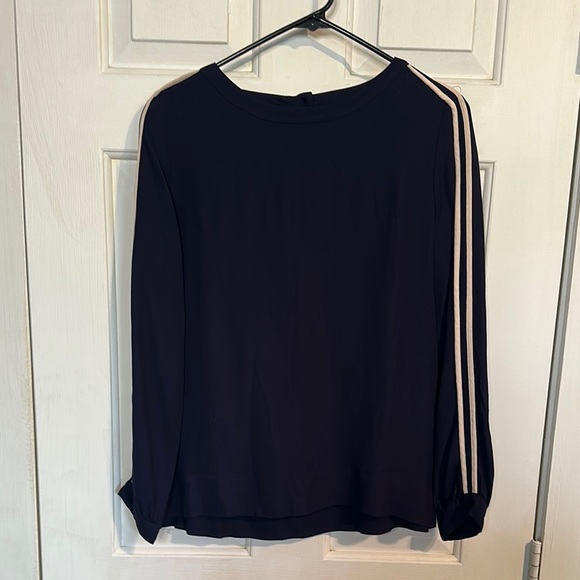 J Crew Navy Long sleeve top size 6 - Picture 1 of 3